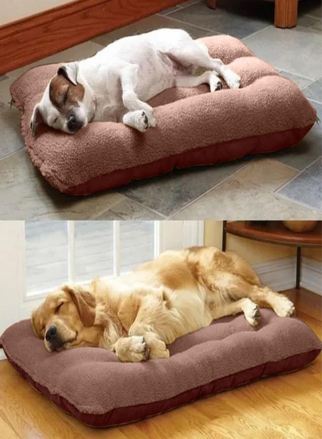 DRILLY Grade A++ Fur XL Dog Bed for Extra Large Dogs Washable-Orthopedic Big Dog Beds | Big Breed | | Giant Human Dog Bed.. (XL) - Image 1